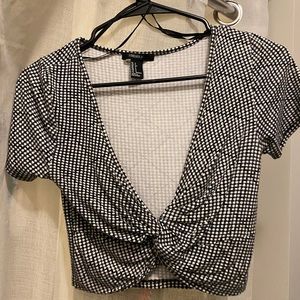 Checkered crop top